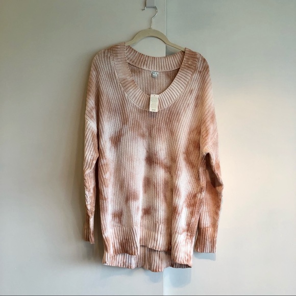 NEW [Aerie] Open Knit Oversized Tie Dye Sweater - Picture 3 of 15